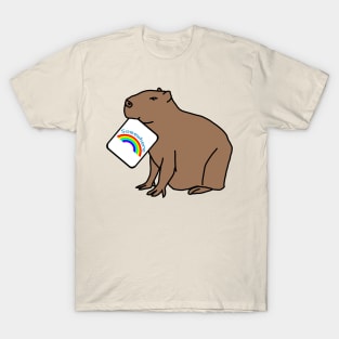 Capybara Puns with Somewhere Rainbow T-Shirt